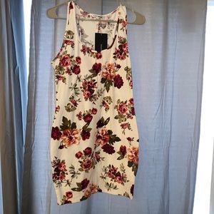 Fashion Nova white and floral mini dress size L